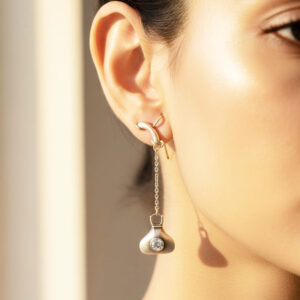 vintage dial retro telephone ear chains (kaan chain)