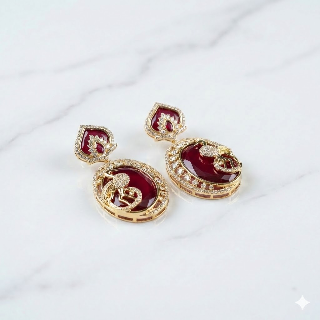 imperial emerald & swan grace earrings imperial emerald & swan grace earrings