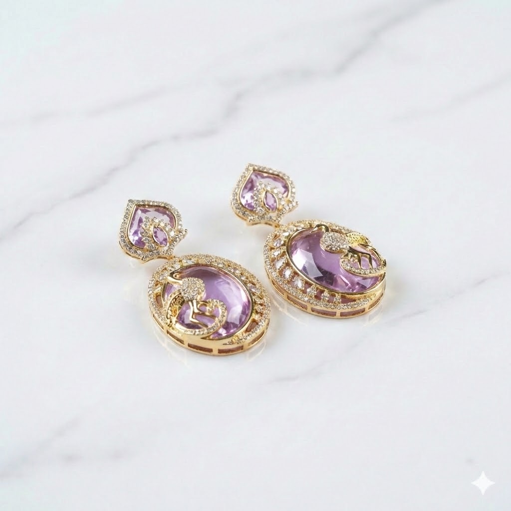 imperial emerald & swan grace earrings imperial emerald & swan grace earrings