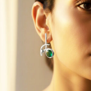 lunar arc moonstone studs