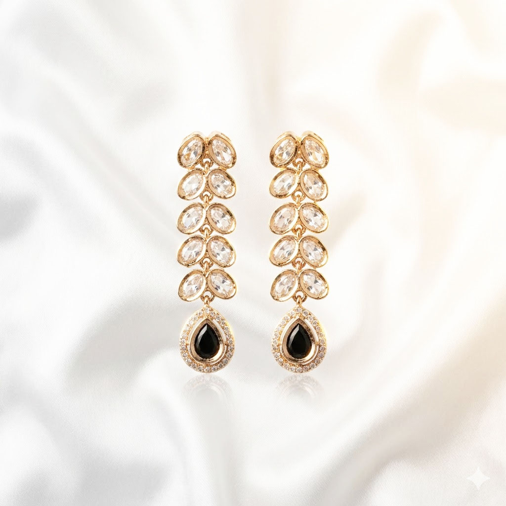 elegant teardrop earrings by Malini elegant teardrop earrings by Malini