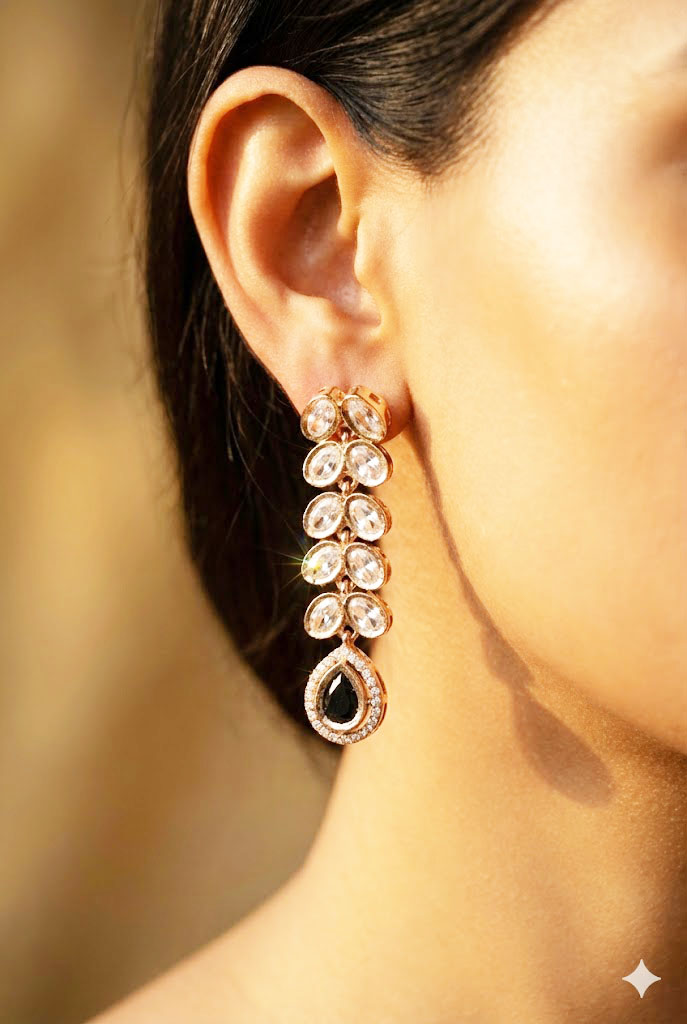 elegant teardrop earrings by Malini elegant teardrop earrings by Malini