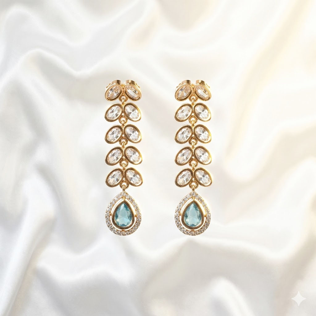 elegant teardrop earrings by Malini elegant teardrop earrings by Malini