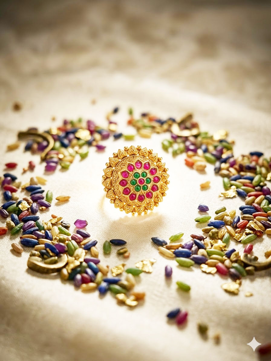 malini antique finish floral kemp statement ring malini antique finish floral kemp statement ring