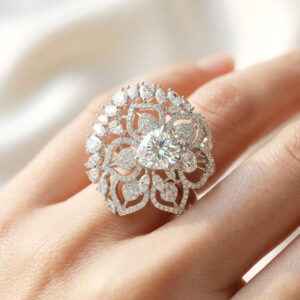 radiant blossom statement ring By Malini