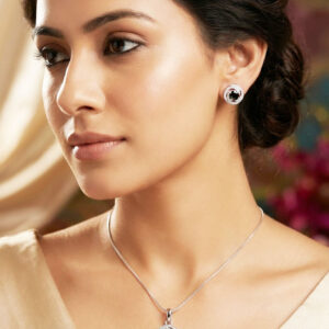 Home silver tone jewelry set by Malini