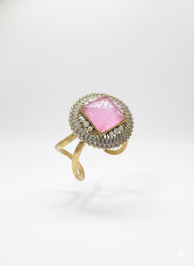 cabochon sunburst cocktail bracelet by Malini cabochon sunburst cocktail bracelet by Malini