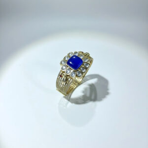 Home royal blue centerpiece statement kada bangle by Malini