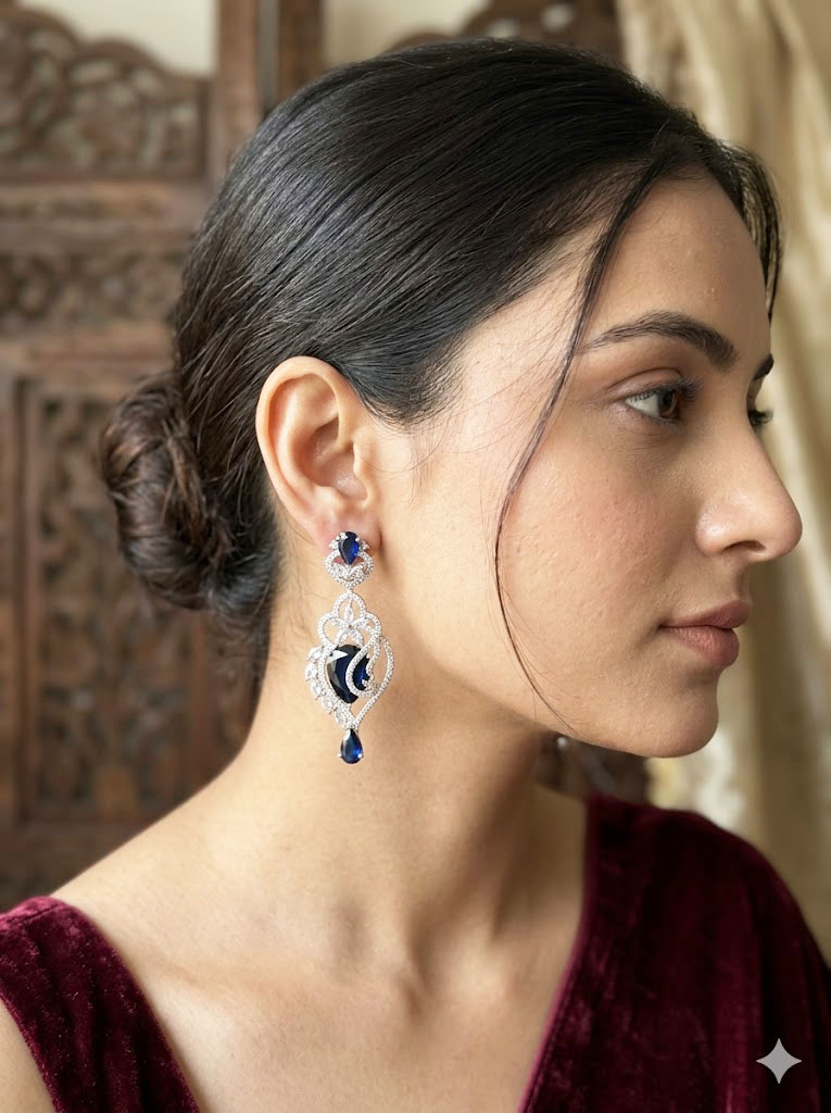 teardrop statement drop earrings by Malini teardrop statement drop earrings by Malini