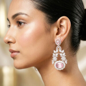 radiance american diamond chandelier earrings by Malini