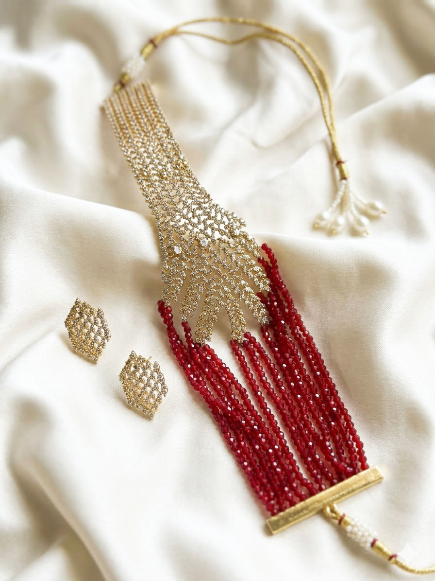 multi strand zirconia floral choke multi strand zirconia floral choke