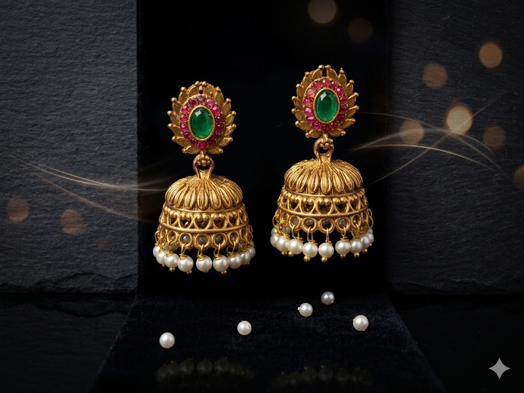 Traditional Temple Design Lakshmi Necklace Set-LN 49