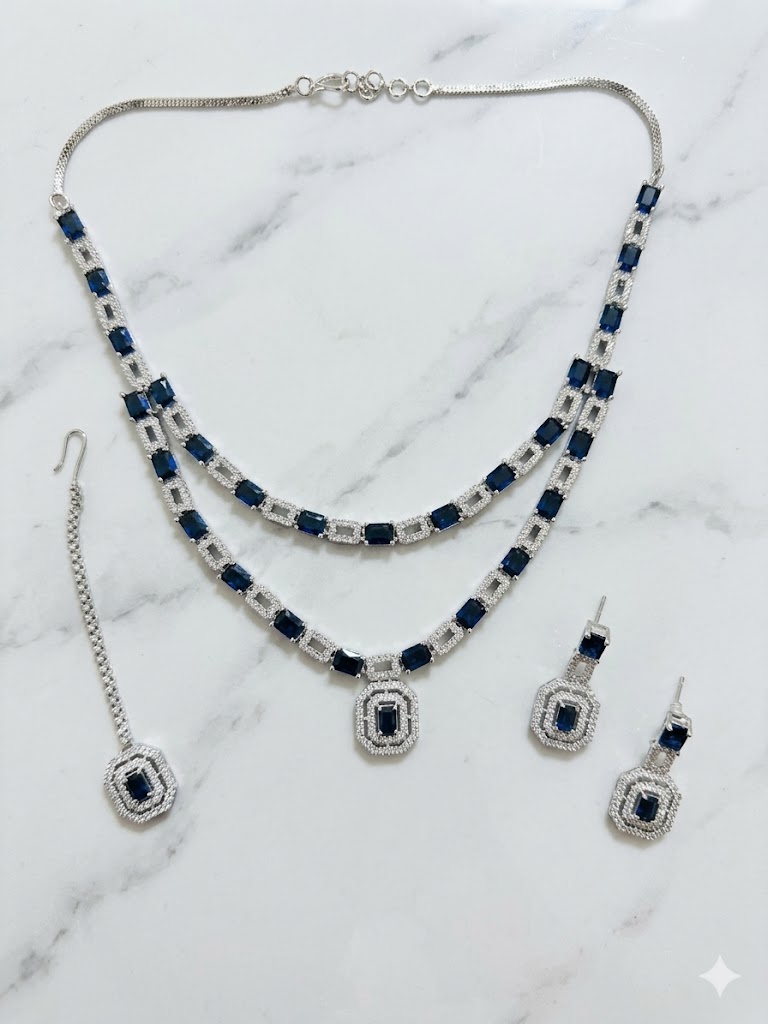 Royal Radiance Necklace and Maang Tikka Set - MJAD 33