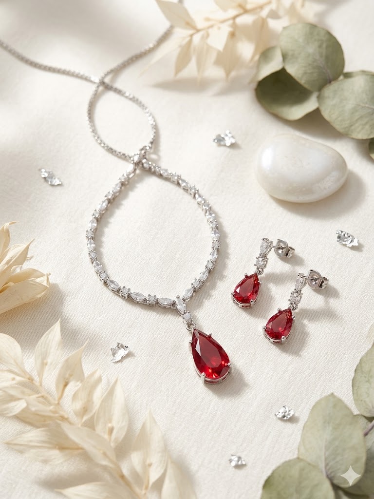Pear Drop Elegance Jewelry Set MJAD 34