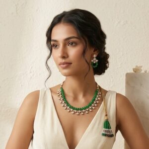 Quartz & Polki Stone Jewelry Set MJM 14