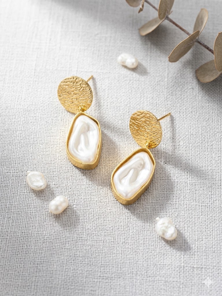 traditional stone and pearl statement necklace set