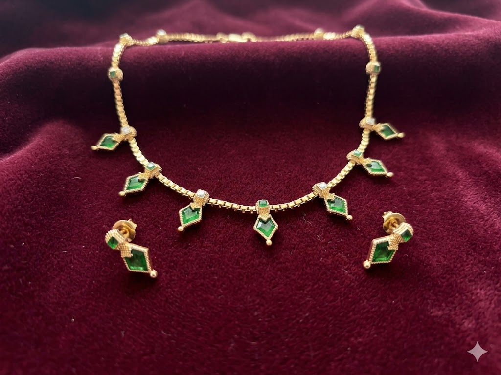 Royal Heritage Navratna Motif Necklace - MN 8
