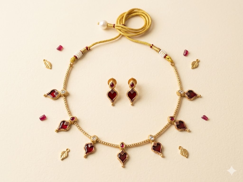 Royal Heritage Navratna Motif Necklace - MN 8
