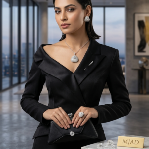 Royal Trillion Geometric Jewelry Set MJAD 127
