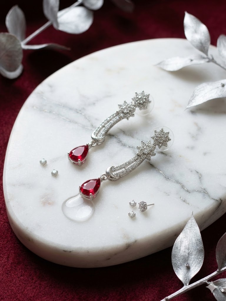 Elegant Teardrop Pendant Necklace Set MJAD 40