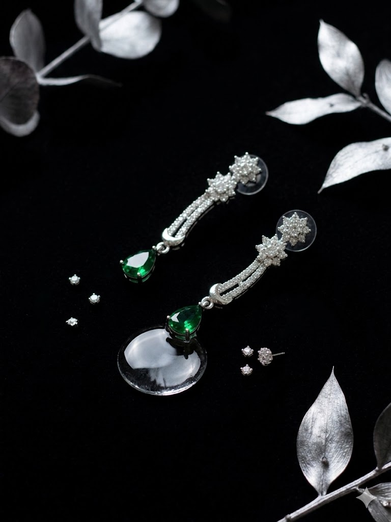 Elegant Teardrop Pendant Necklace Set MJAD 40