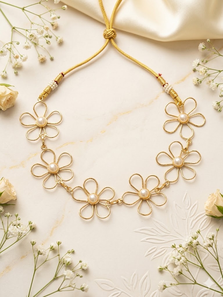 Ethereal Daisy Pearl Choker Set MN 67
