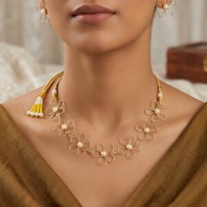 Ethereal Daisy Pearl Choker Set MN 67