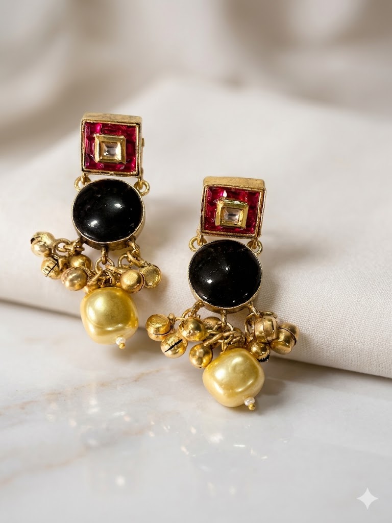 Navratna-Inspired Multistone Ethnic Necklace Set MN 83